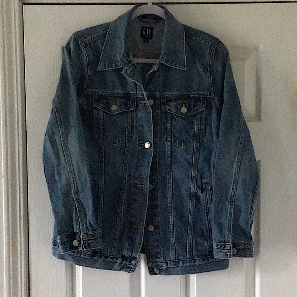 GAP DENIM JACKET, MEN’S XS, STONE WASHED BLUE, EXCELLENT CONDITION